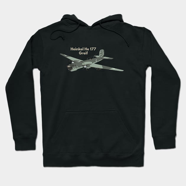 Heinkel He 177 German WW2 Bomber Airplane Hoodie by NorseTech